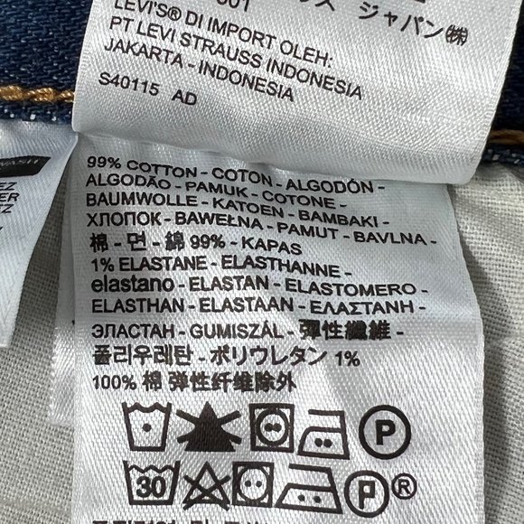 Levi's 501 Skinny Jeans Wear & Tear Wash Distressed Size 24 x 32 - Picture 7 of 15